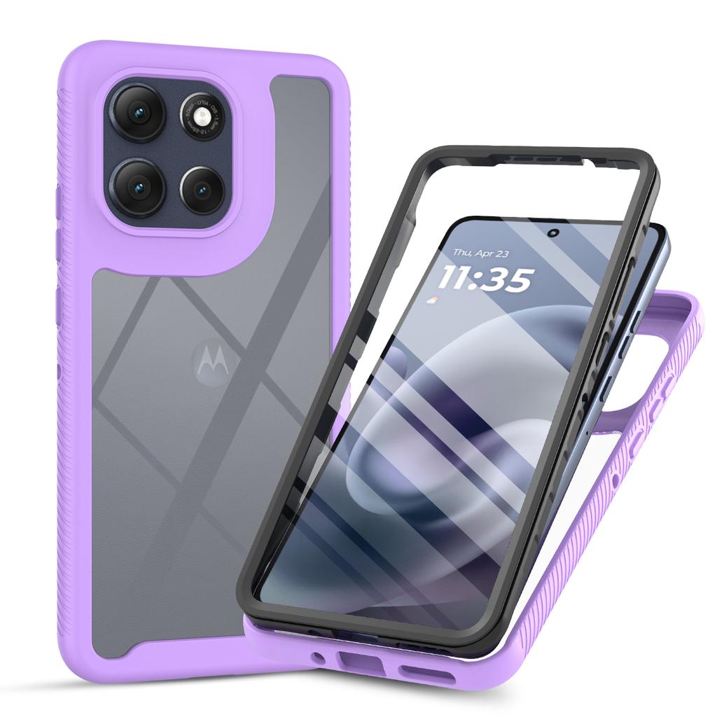for Moto G86 5G Shockproof Clear Case Built in Screen Protector Full Body Rugged Defender Cover for Motorola G86, G56 5G Cases