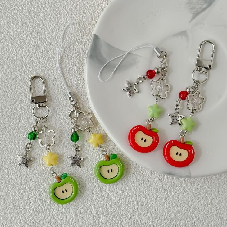 Frucht Perlen Schlüsselanhänger Stilvoller Handyanhänger Bunter Schlüsselring Einzigartiger Taschenanhänger Modischer Schlüsselanhänger Geldbörsen Zubehör