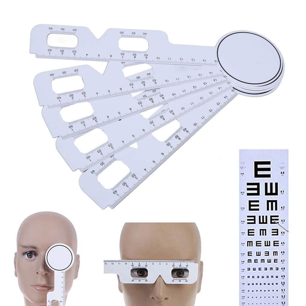 5pcs Eye Pupil Distance Meter Smoothing Edges Prevent Slip Handle Ophthalmic Measure Tool