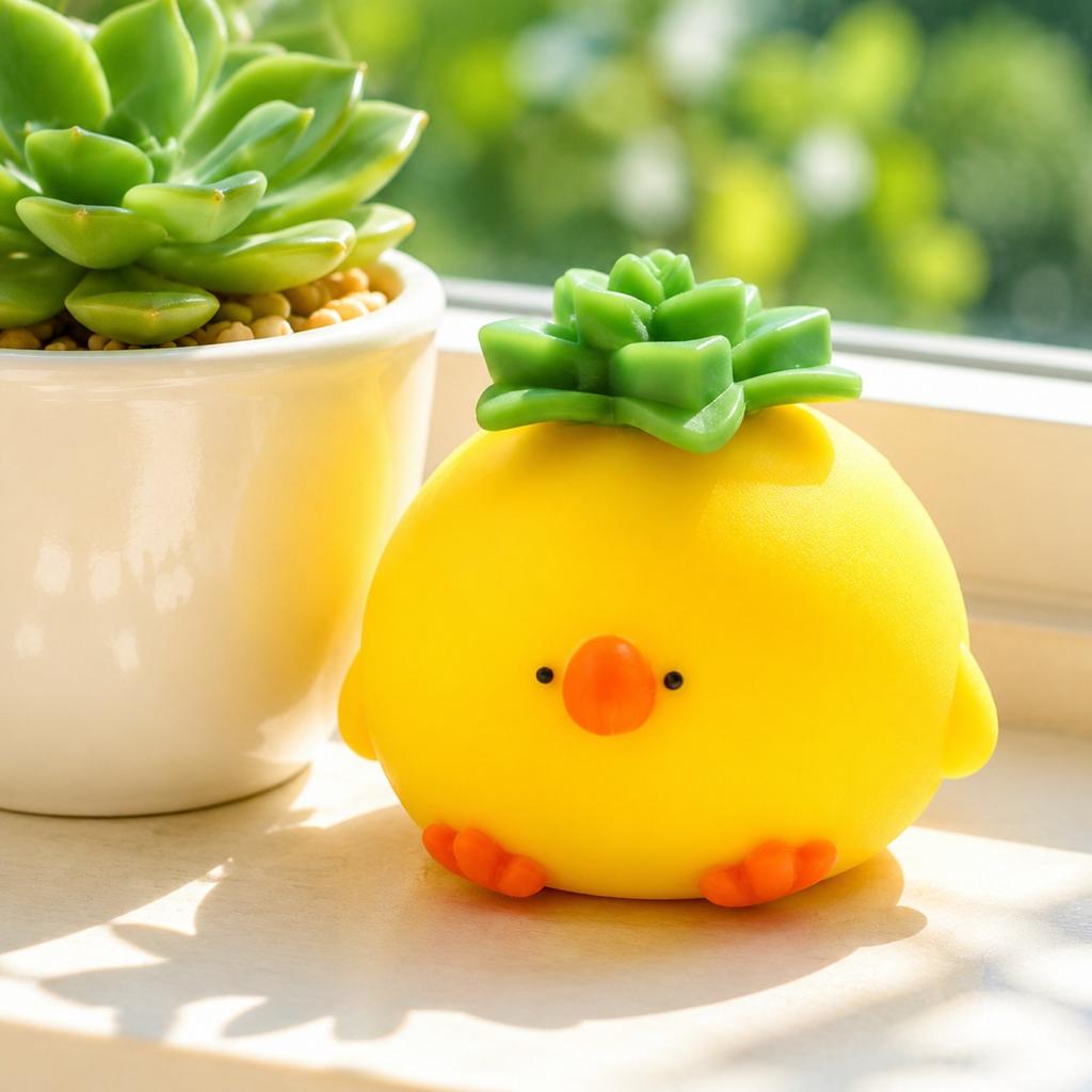 Soft Squeeze Toy Pineapple Chick Shape Stress Relief Toy Durable Material Safe for Kids and Adults Suitable for Sensory Play and Relaxation