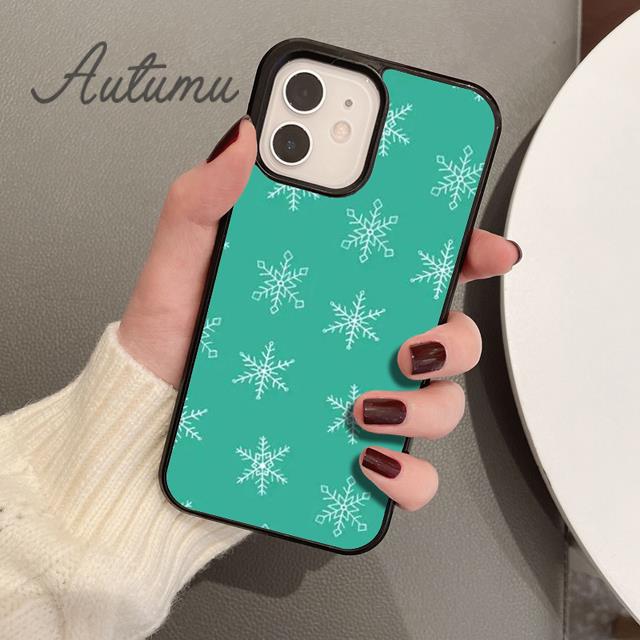 Snowflakes Phone Case for iPhone 11 12 13 14 Pro Max Mini X XR XS SE 2020 5 6S 7 8 Plus Samsung Galaxy S21 S22 Cover Shell