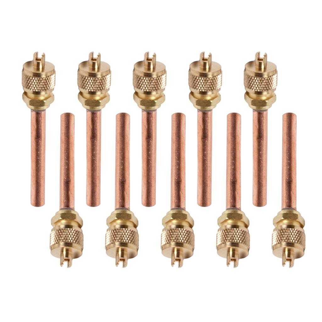 10 STÜCKE HVAC Service Zugangsventile Vakuum Kupfer Füllzugangsventile Abzieher 1/4" SAE Kälteanlagen-Kit Ventile