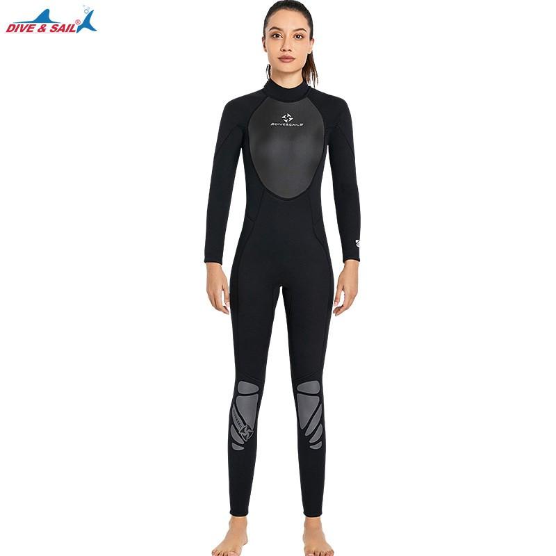 Warm Diving Suit Men's 3MM One-piece Thick Women's Outdoor Cold-proof Snorkeling Surfing Swimsuit