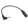 Black 2.5mm Male To 3.5mm Female Stereo Audio Jack Adapter Converter Cable