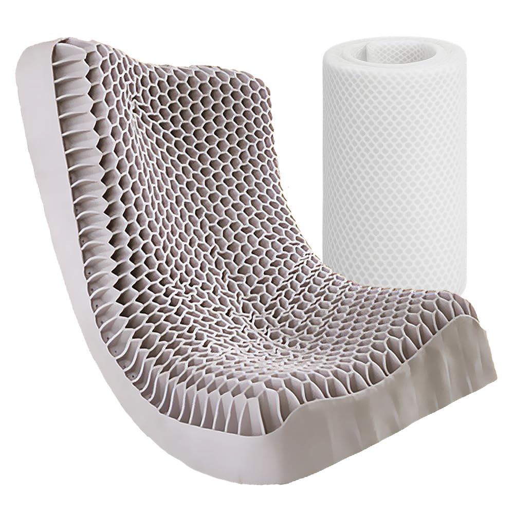 

Gel pillow with cover, low-resilience, high-resilience, for a restful sleep, suitable for side and back sleeping, promotes pressure distribution,