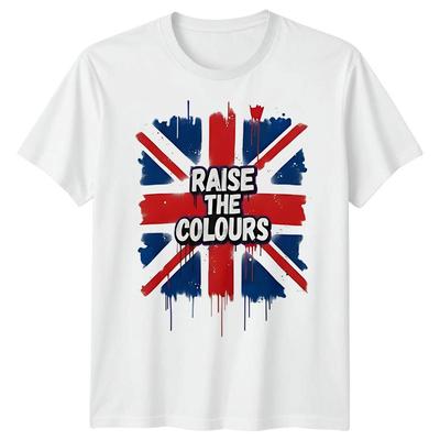 Raise The Colours Union Jack Flag Mens T-Shirt Womens Tee Graphic Football Top