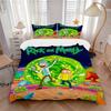 Rick Morty Adventure Print 3Pcs Bedding Setduvet Cover With 2 Bedropillowcase Home Birthday Gift