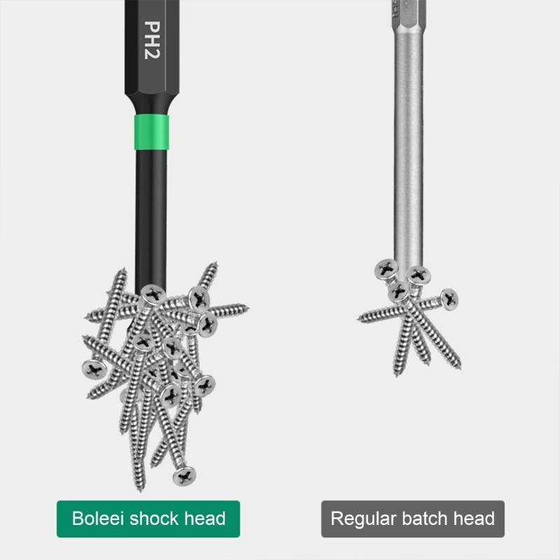 5Pcs Magnetic Batch Head Impact Strong Crossing PH2 High Hardness Screwdriver Bits 25/50/65/70/90/150mm Waterproof Bits