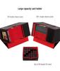 PU Window Opening Dice Tower Card Storage Box - Drawer-Type, Multi-functional for TCG Pokémon Board Games