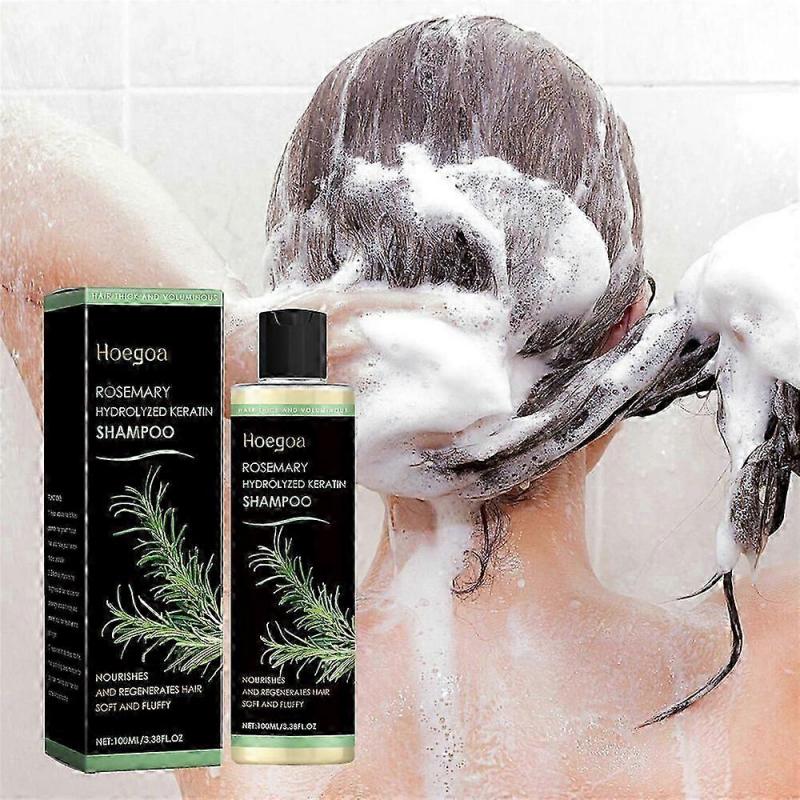 Tgideas Organic Rosemary Hair Growth Shampoo for Women & Men - Natural Thickening & Strengthening Shampoo with Hydrolyzed Keratin for Thinning Hair