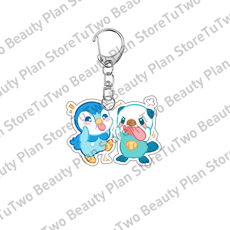 

Cartoon Anime Acrylic Keychain Accessories Eevee Umbreon Sylveon Vaporeon Mew Couple Family Ornaments Bag Pendant Charm Gifts about 5cm
