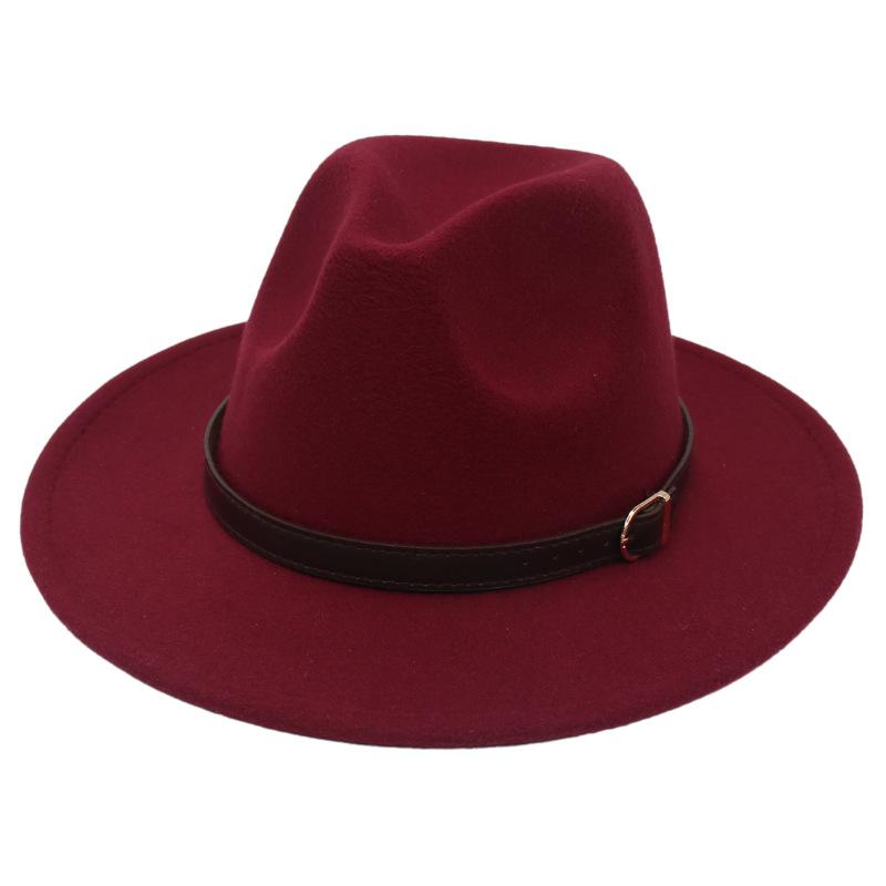 European And American Style Small Belt Top Hat Model Wears And Takes Pictures, Big-Brimmed Jazz Hat Modifies Face Shape, Ethnic Style Men'S And