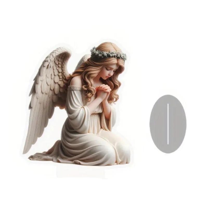 Guarder Angel Figurines Acrylic Angel Statues Table Decoration Ornament Collectible Figurines for Office Home Decors