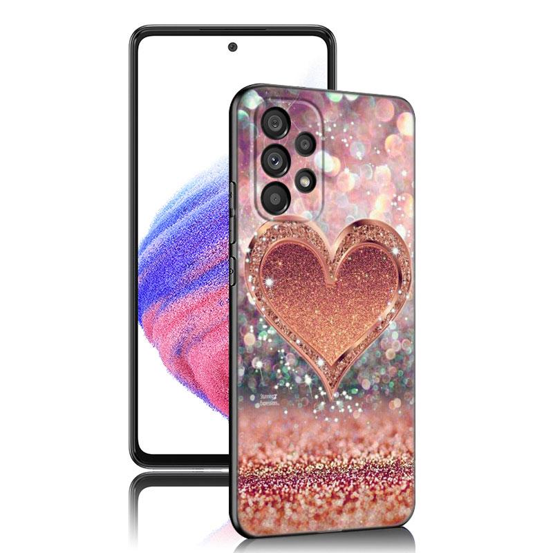 Love Rose Gold Style Phone Case For Samsung A04 A21 A30 A50 A52 S A13 A14 A22 A23 A32 A53 A73 5G A11 A12 A31 A33 A51 A70 A71 A72