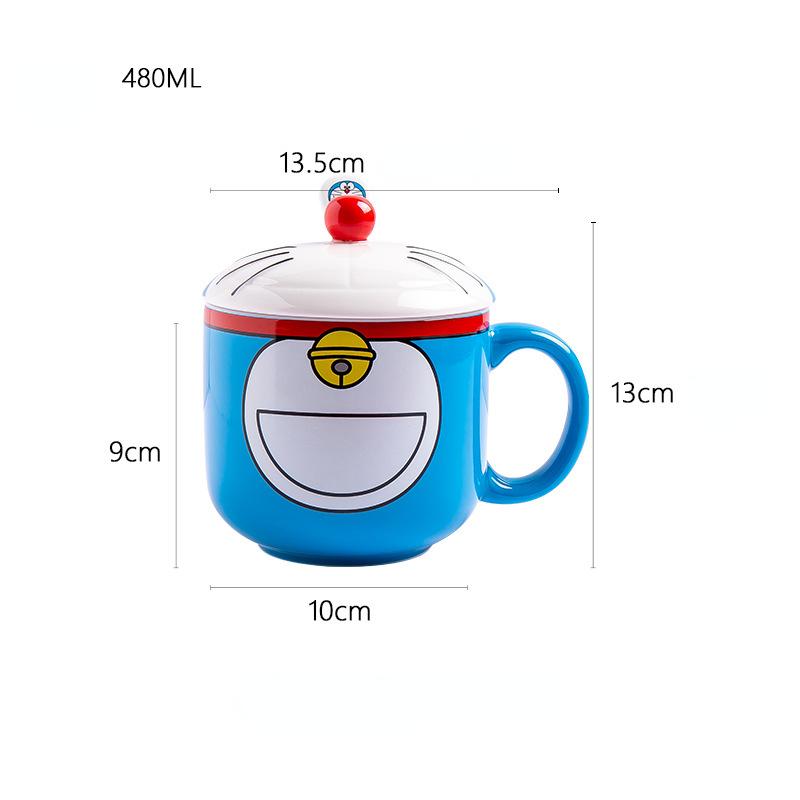 

Мультяшная керамическая кружка с крышкой для воды, кофейная кружка Мультяшная кружка для чая, молочная кружка 480 мл