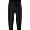 Outdoor Series Casual Simple Solid Color Straight Leg Knitted Sports Pants Men Bottoms Basic-Black 152510302-3