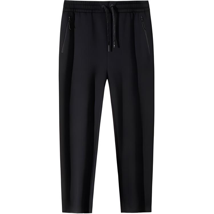 

Anta Outdoor Series Casual Simple Solid Color Straight Leg Knitted Sports Pants Men Bottoms Basic-Black 152510302-3 XL