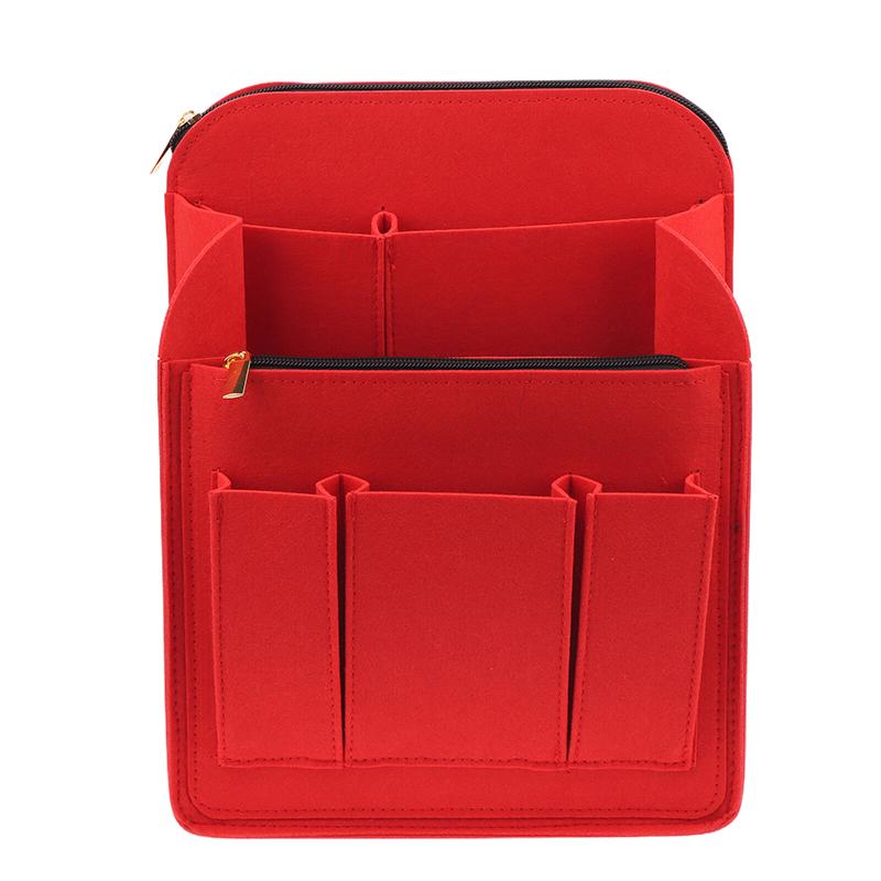 Traveling Backpack Insert Storage Bags Handbag Backpack Liner Make Up Organizer Bag Insert Women'S Felt Toiletry Cosmetic Bag