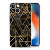 Black Gold marble tropic Luxury Transparent Phone Case For iPhone 15 14 13 12 11 Pro Max XS X XR SE 7 8 Plus Shockproof Cover