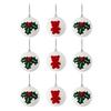Christmas Ball Ornaments White Foam Balls with Leaf/Bear Pattern Xmas Tree Hanging Ornaments for Holiday Home Tree Decor