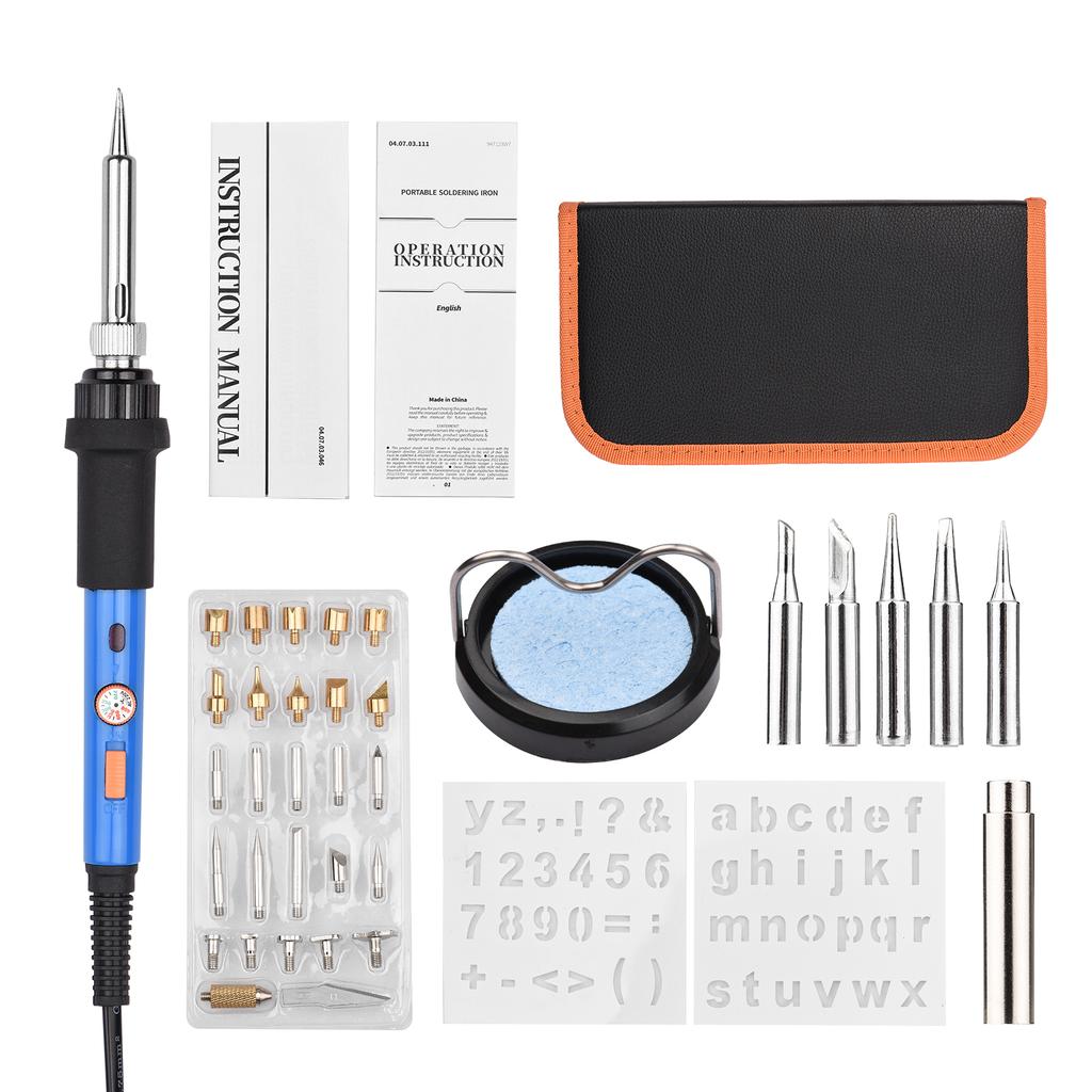Soldering Iron Kit Wood Burning Kit 38 PCS Adjustable Temperature Soldering Pyrography Wood Burning