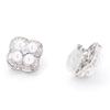 The new elegant and exquisite diamond-encrusted pearl four-leaf clover earrings are versatile and have no ear holes, ear clips, women's earrings, mixe