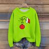 Long Sleeve Pullover Sweaters For Women O Neck Casual Cute Printing Knit Oversized Sweater