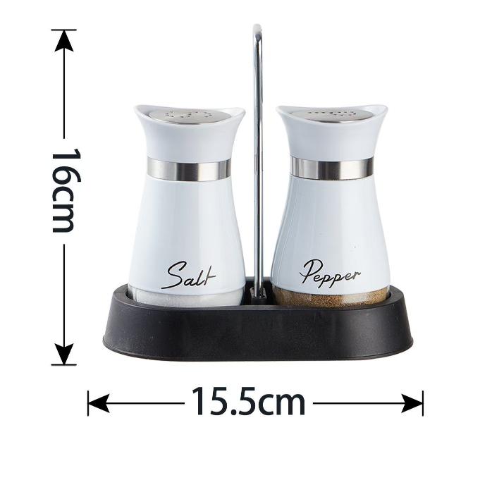 Kuchyňská skleněná lahev na koření Nastavitelné doplňovatelné třepačky na sůl a pepř 2ks sada s policovým dávkovačem koření s nalévacími otvory