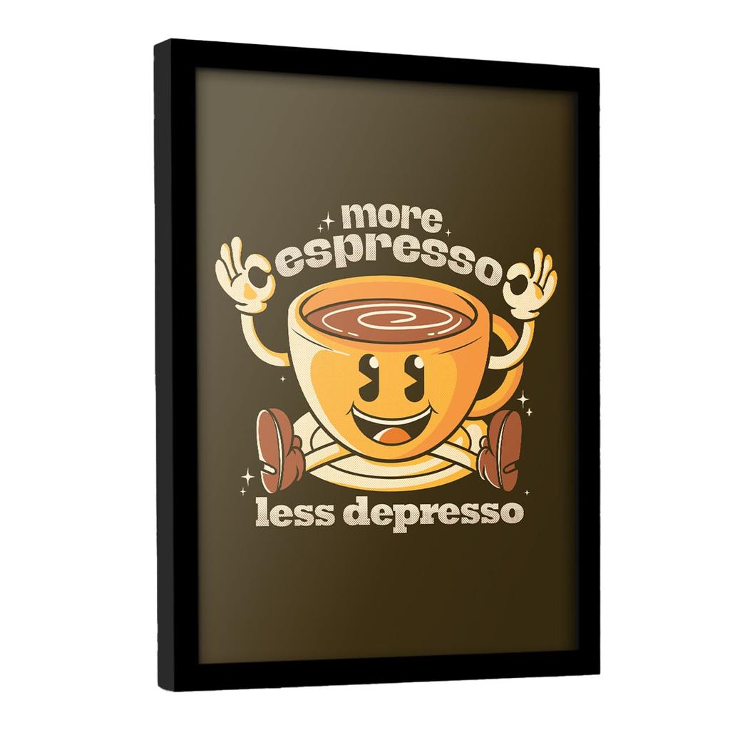 Pyramid International More Espresso Less Depresso Framed Poster