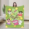 Shinchans Sleep Cartoon Blanket Cover Coral Fleece Plush  Super Soft Throw Blankets For Outdoor Travel Bedroom Quilt