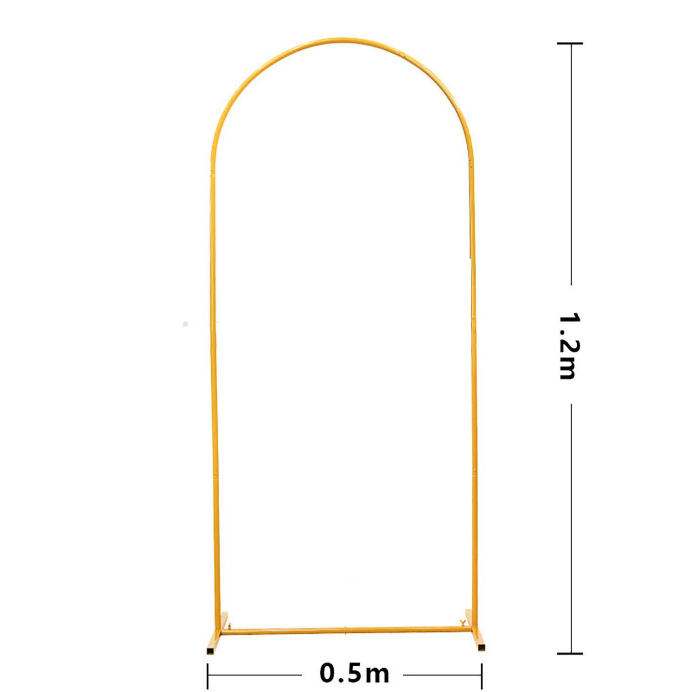 Golden Wrought Iron Wedding and Party Arch Stand for Balloons & Flowers