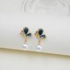 Pinkdudu Mode 3 Farbe Schmetterling Imitation Perle Ohrringe Süße Zirkon Insekt Ohrring für Frauen Schmuck Geschenke PD1397