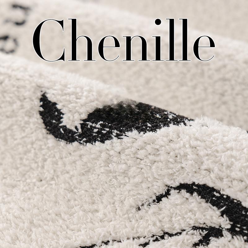 Nordic High-Grade Camellia Sofa Cushion Special-Shaped Irregular Sofa Seat Cushion Anti-Slip Cover Cloth