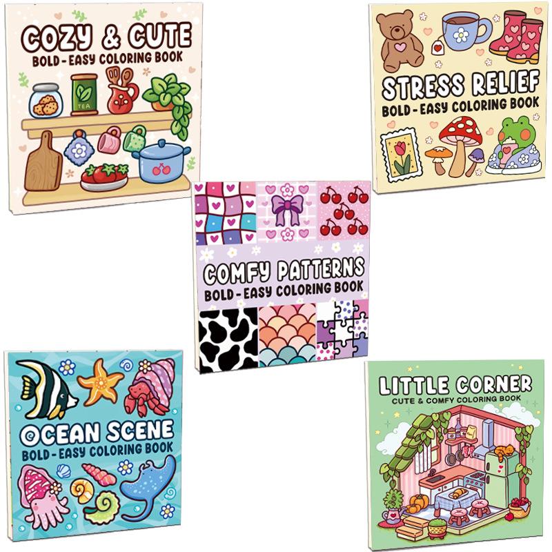 Barnmålarbok MYSIGA VÄNNER Målarbok för vuxna och tonåringar med bedårande läskiga varelser för Halloweengåvor