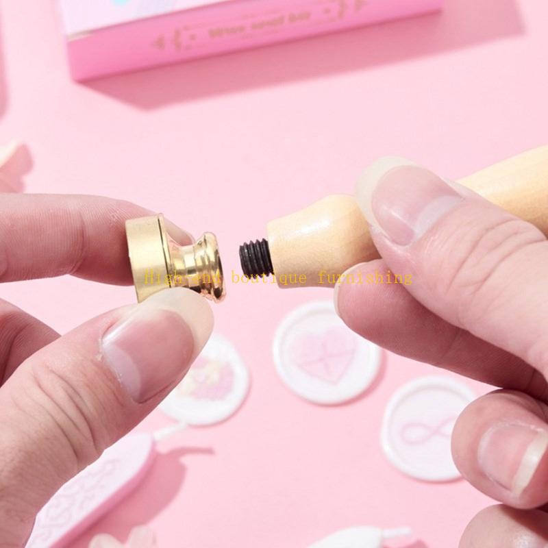  Wedding Themed Seal Stamp Set With Handle, Seal Stamp Head, Seal Sticks