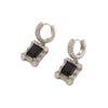 1 Pair Fashion Square Dangle Earrings for Women Cubic Zirconia Jewelry Daily Wedding Party Accessories
