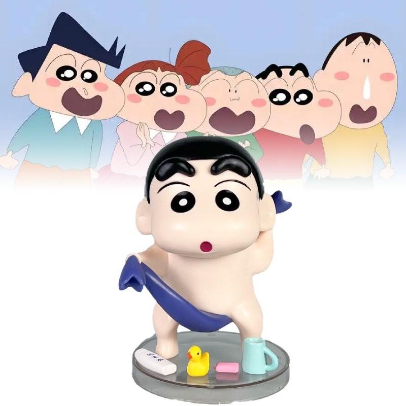 Adorable Crayon Shin-chan Pvc Figure Bathroom Theme Collectible Doll 13cm Height