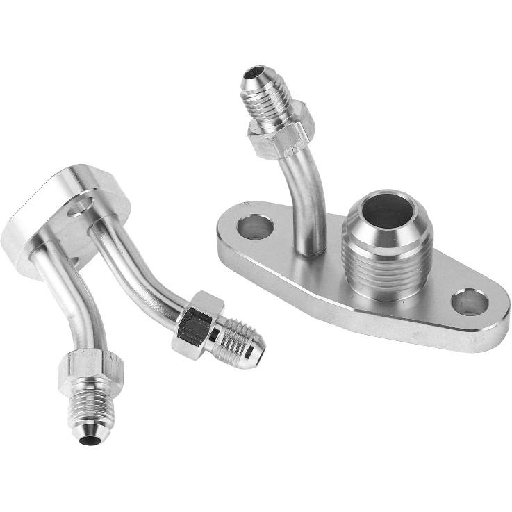 Turbo Oil Feed Inlet Flange Turbo Oil Return Flange Turbo Oil Feed Flange Water Return Discharge Kit 312‑07006‑003 Fit for CT9 CT12 CT20 Auto