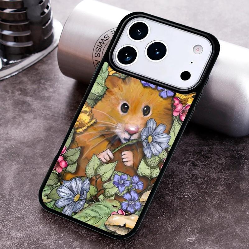 Hamster Art Phone Case for iPhone 17 16 15 Pro Max Air 14 13 12 11 Plus Shockproof Cover