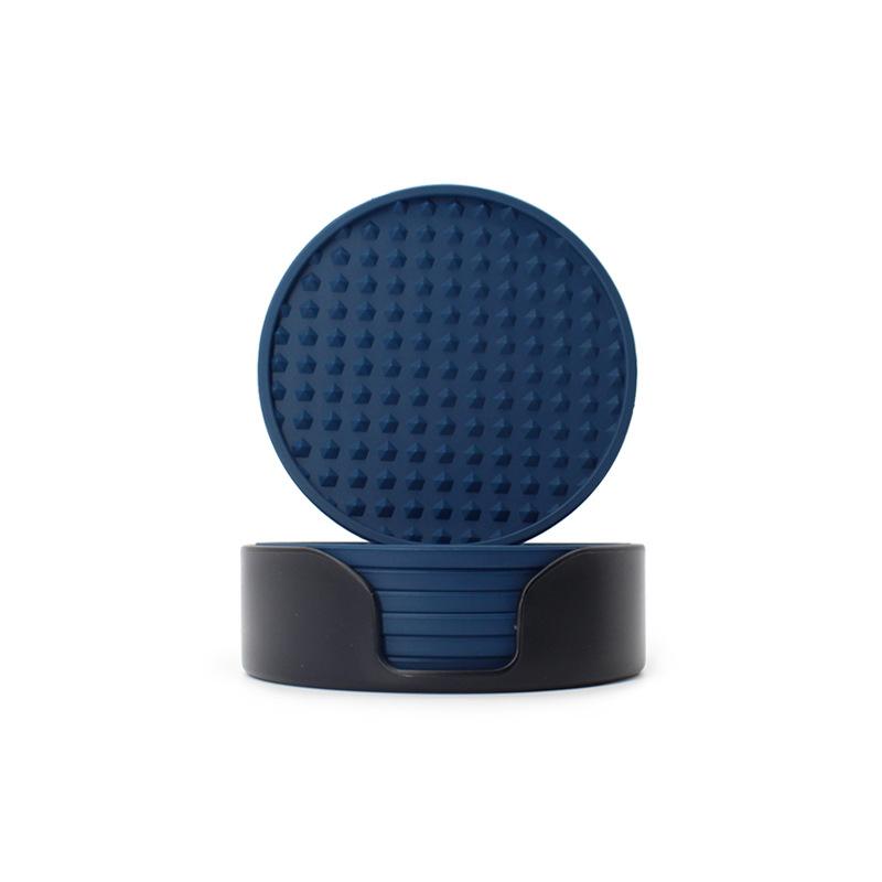 Sottobicchiere Rotondo in Silicone Antiscivolo Spesso Tappetino Isolante per Tazze d'Acqua Calde Set Sottobicchieri per Tazze da Tè