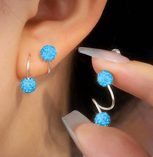 

Sterling Silver Hoop Earrings with Textured Ball Charm Lightweight Small Size Suitable for Everyday Wear and Special Occasions Jewelry Accessory One Size
