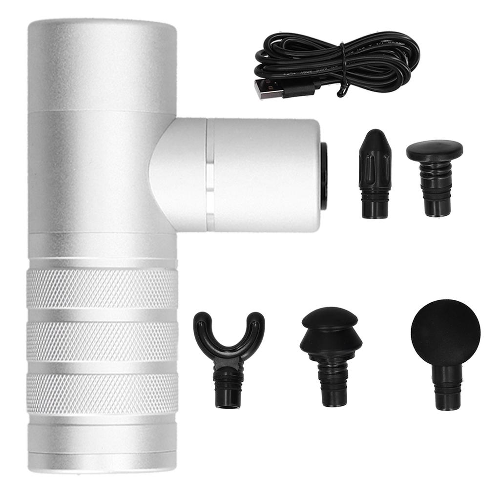 Mini Fascia Massager Aluminum Alloy Electric Vibration MultiGear USB Charging MultiFunction Massage