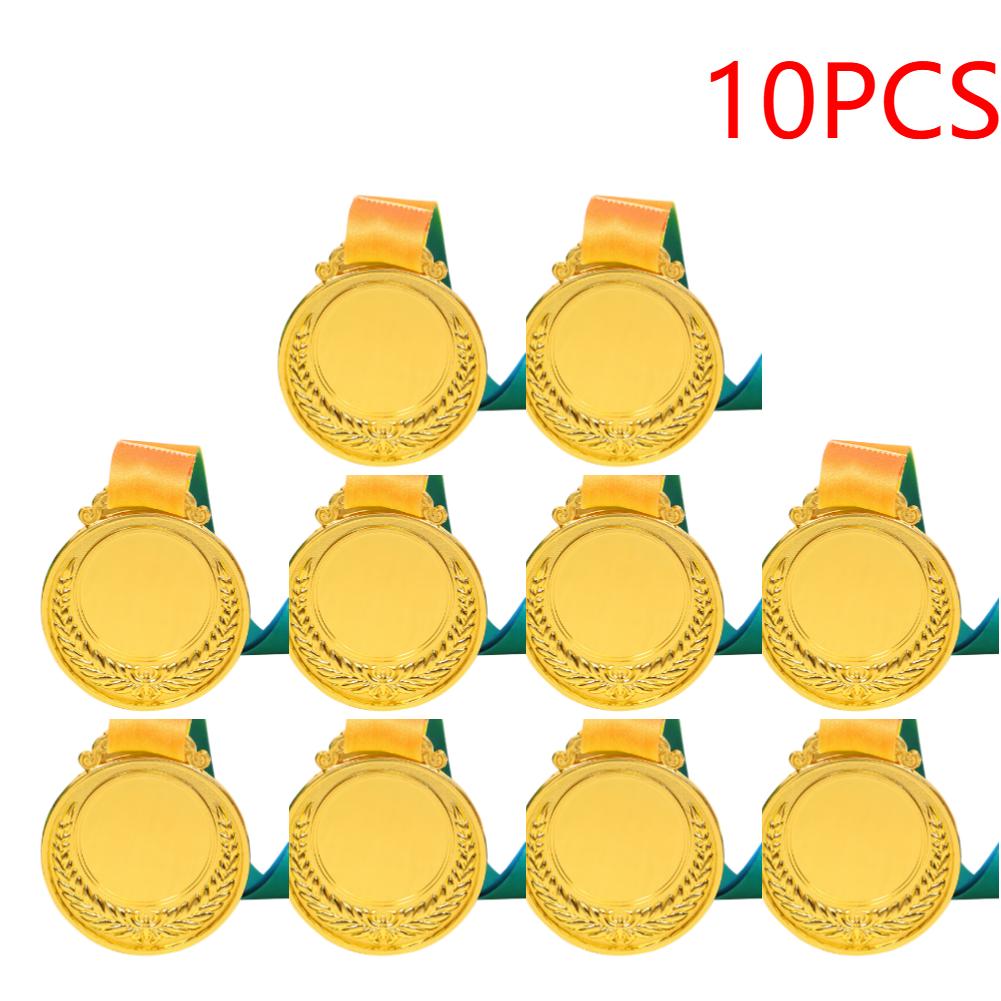 2 tum Guld Silver Brons Prismedalj Vinnarmedalj med Halsband 1:a 2:a 3:e Vinnarpris Present Spel Souvenir