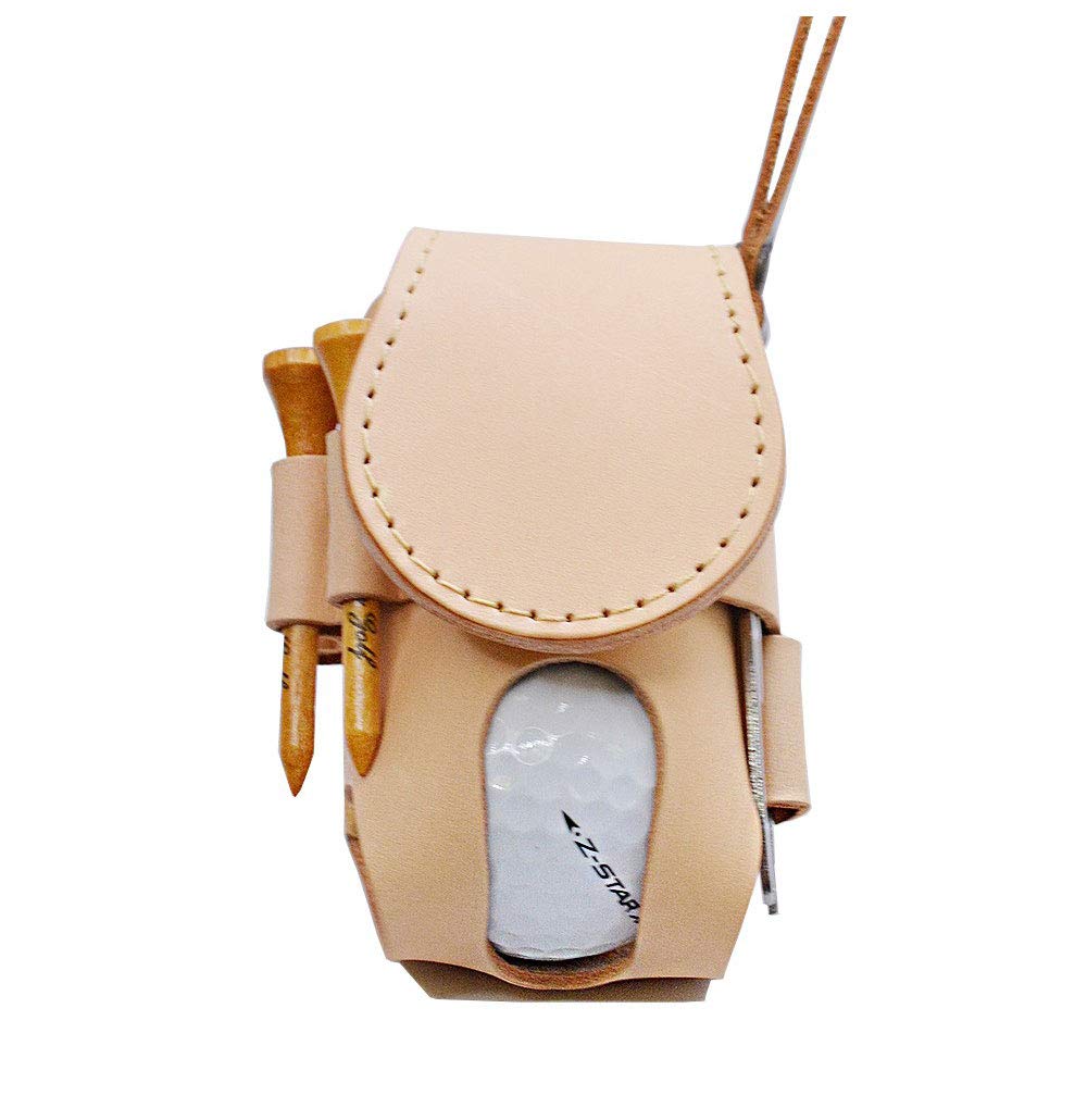 

[SIDE7] Держатель для мячей для гольфа, Футляр для мячей для гольфа, Футляр для мячей, Футляр для ти, Держатель для хранения ти, Гольф, Мужской и женский, Натуральная кожа, Сделано в Японии (натуральный)