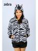 Cartoon Hoodie Jacket - Pink Stitch, Pikachu, Black Cat, Zebra, Blue Parrot. Cute & Casual.
