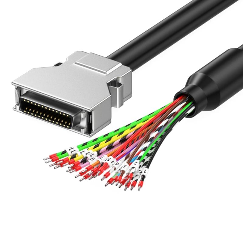 SCSI Data Cable with Terminal Push-up Lock, 28AWG Wire Single Head CN14P CN20P CN26P CN36P CN50P CN68P 6 Length Option