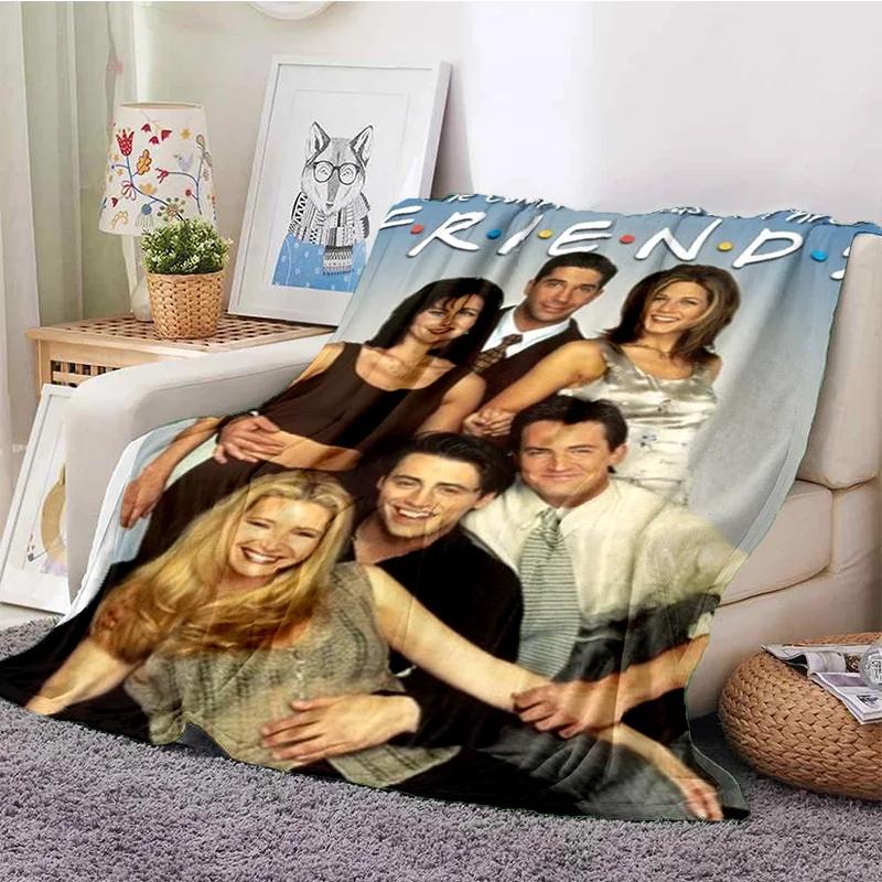 Cozy F-Friends Comedy Movie Characters Flannel Blanket for Beds Room Decoration Picnic - Customizable Gift Blanket