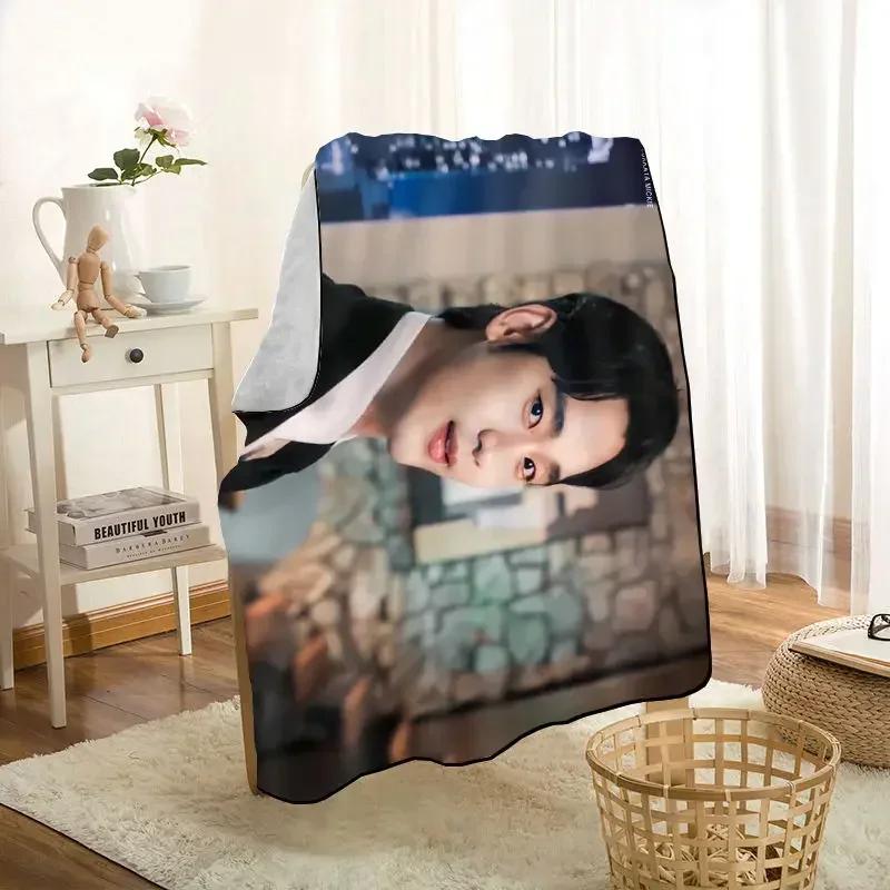 HEARMNY KPOP Kim Soo Hyun Blanket Super Soft Warm Microfiber Fabric Blanket For Couch Throw Travel Adult Blanket 0719