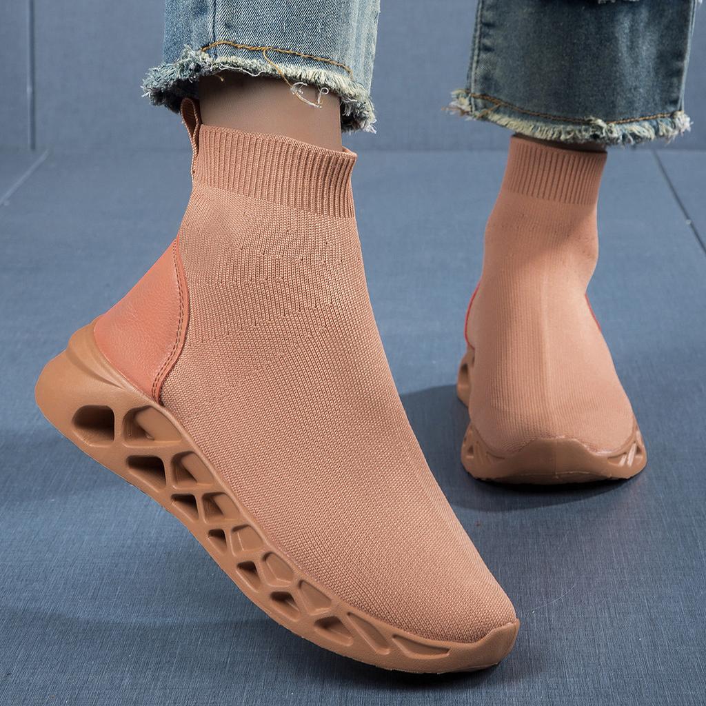 New women's shoes women's high-top casual shoes versatile socks cover shoes elastic socks shoes socks boots breathable shoes