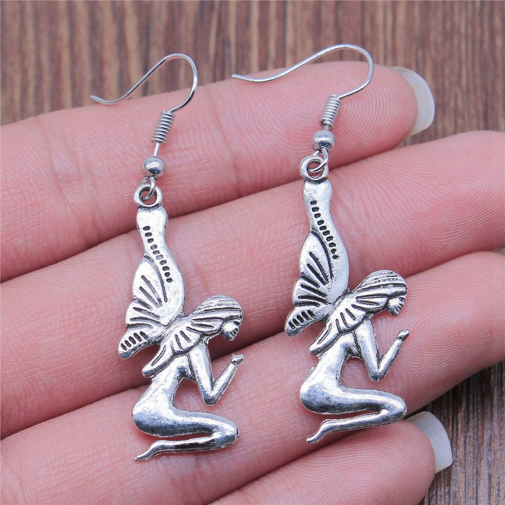 Drop & Dangle Earring Angel Wings Kids' Jewelry MaterialsEarring Size 18x19mm QE002